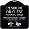 Signmission Parking Restriction Resident or Guest Parking Only Unauthorized Vehicles Towed at Own, BW-1818-23369 A-DES-BW-1818-23369 - alternate 1
